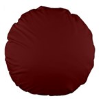 Brandy Brown Large 18  Premium Flano Round Cushions Back