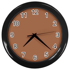 Brass Knuckles Brown Wall Clock (black) by FabChoice