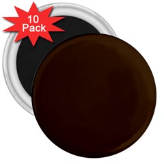 Brunette Brown 3  Magnets (10 Pack)  by FabChoice