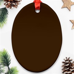 Brunette Brown Oval Ornament (two Sides) by FabChoice