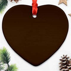 Brunette Brown Heart Ornament (two Sides) by FabChoice