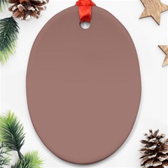 Burnished Brown Oval Ornament (two Sides) by FabChoice