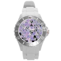 Candy Glass Round Plastic Sport Watch (l) by MRNStudios