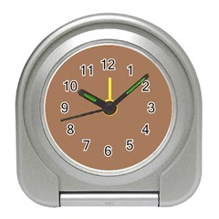 Cafe Au Lait Brown Travel Alarm Clock by FabChoice