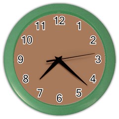 Cafe Au Lait Brown Color Wall Clock by FabChoice