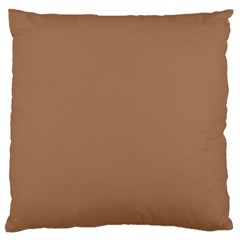 Cafe Au Lait Brown Large Flano Cushion Case (one Side) by FabChoice