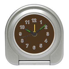 Cafe Noir Brown Travel Alarm Clock by FabChoice