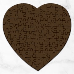 Cafe Noir Brown Jigsaw Puzzle (heart) by FabChoice