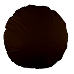 Cafe Noir Brown Large 18  Premium Flano Round Cushions by FabChoice