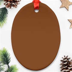 Caramel Cafe Brown Ornament (Oval)