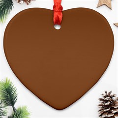 Caramel Cafe Brown Ornament (Heart)