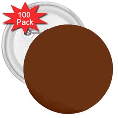 Caramel Cafe Brown 3  Buttons (100 pack) 