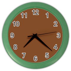 Caramel Cafe Brown Color Wall Clock