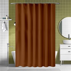 Caramel Cafe Brown Shower Curtain 48  x 72  (Small) 