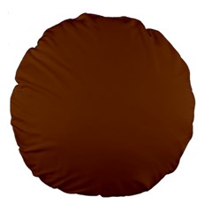 Caramel Cafe Brown Large 18  Premium Round Cushions