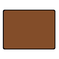 Caramel Cafe Brown Double Sided Fleece Blanket (Small) 