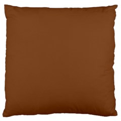 Caramel Cafe Brown Standard Flano Cushion Case (One Side)