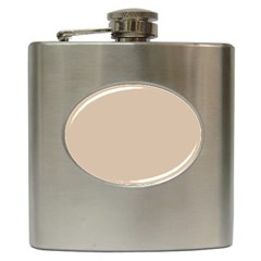 Frosted Almond Brown Hip Flask (6 Oz) by FabChoice