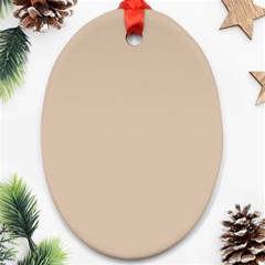 Frosted Almond Brown Oval Ornament (two Sides) by FabChoice