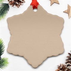 Frosted Almond Brown Snowflake Ornament (two Sides) by FabChoice