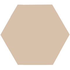 Frosted Almond Brown Wooden Puzzle Hexagon by FabChoice