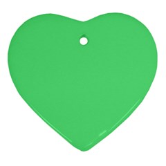 Algae Green Heart Ornament (two Sides) by FabChoice