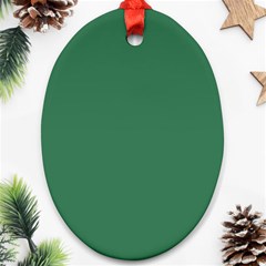 Amazon Green Oval Ornament (two Sides) by FabChoice