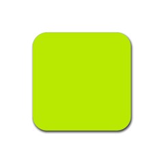 Arctic Lime Green Rubber Coaster (square)  by FabChoice