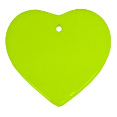 Arctic Lime Green Heart Ornament (two Sides) by FabChoice