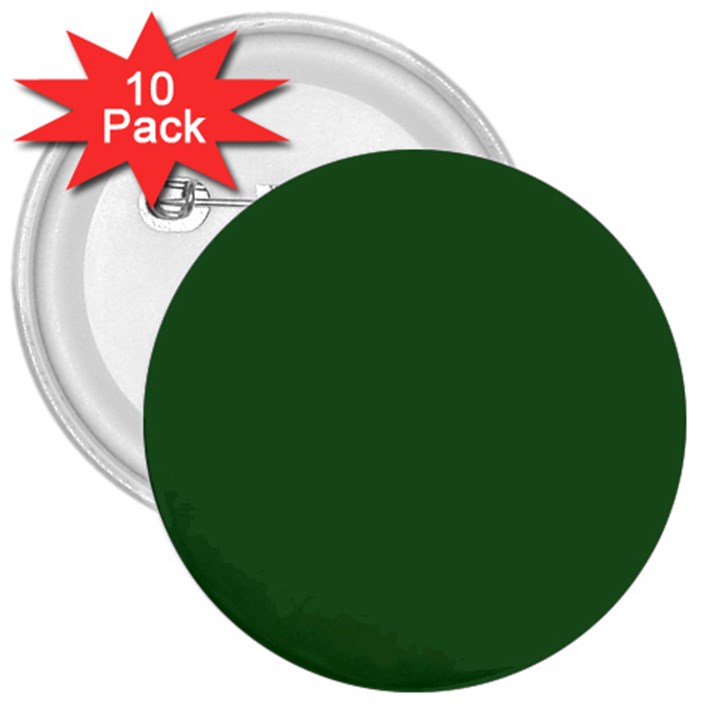 Basil Green 3  Buttons (10 pack) 