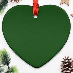 Basil Green Heart Ornament (two Sides) by FabChoice