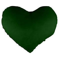 Basil Green Large 19  Premium Heart Shape Cushions by FabChoice