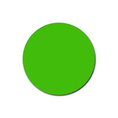 Bright Green Rubber Round Coaster (4 pack) 