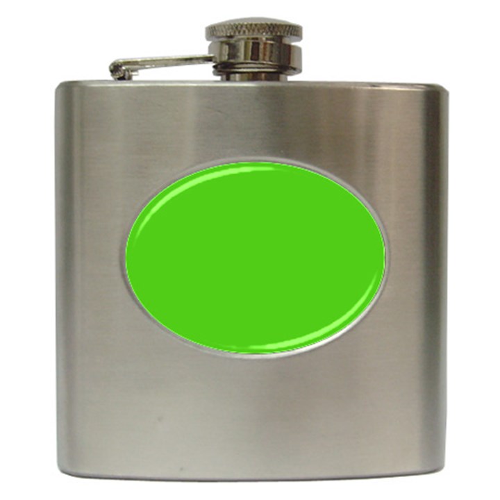 Bright Green Hip Flask (6 oz)