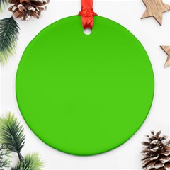 Bright Green Round Ornament (Two Sides)