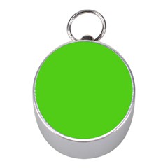 Bright Green Mini Silver Compasses