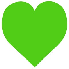 Bright Green Wooden Puzzle Heart