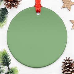 Dark Sea Green Ornament (round) by FabChoice