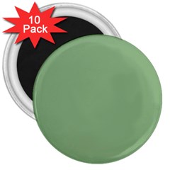 Dark Sea Green 3  Magnets (10 Pack)  by FabChoice