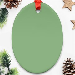 Dark Sea Green Oval Ornament (two Sides) by FabChoice