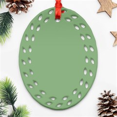 Dark Sea Green Ornament (oval Filigree) by FabChoice