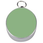 Dark Sea Green Silver Compasses Front