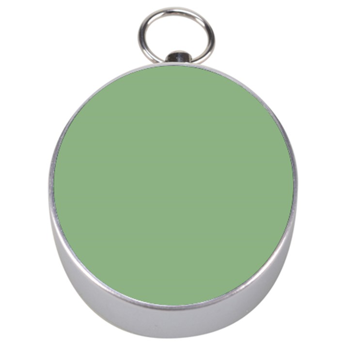 Dark Sea Green Silver Compasses