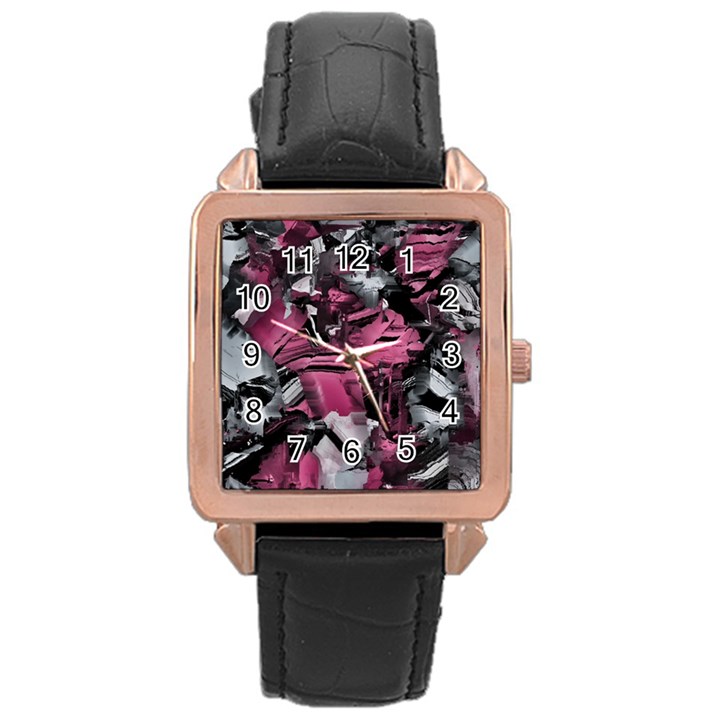 Brett Rose Gold Leather Watch 