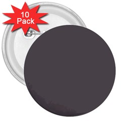 Carbon Grey 3  Buttons (10 Pack)  by FabChoice