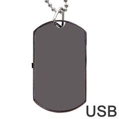 Carbon Grey Dog Tag USB Flash (One Side)