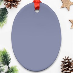 Cool Grey Oval Ornament (two Sides) by FabChoice