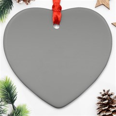 Drizzle Grey Heart Ornament (two Sides) by FabChoice