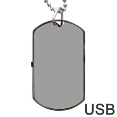 Drizzle Grey Dog Tag Usb Flash (one Side) by FabChoice