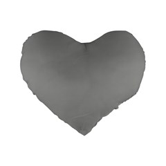 Drizzle Grey Standard 16  Premium Heart Shape Cushions by FabChoice